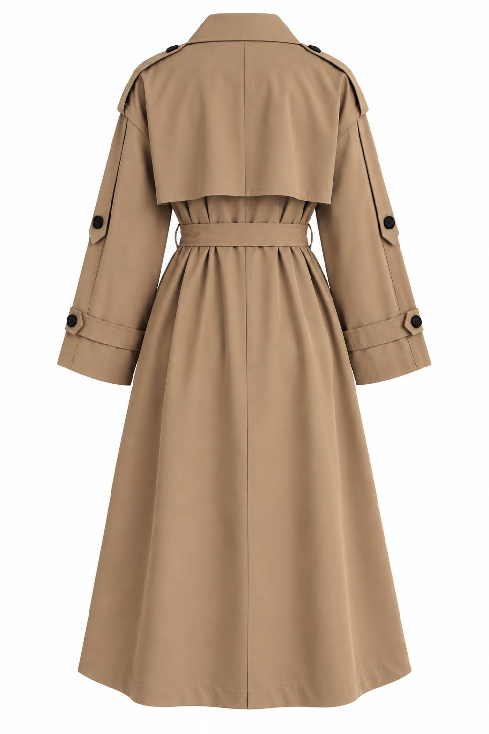 Karamel Lucky Düğme Detaylı Oversize Trençkot - 9476
