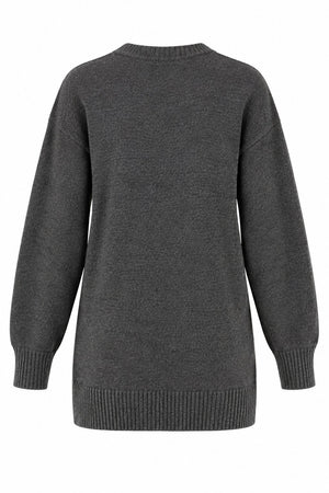Antrasit Basic Triko Kazak - 2y04595