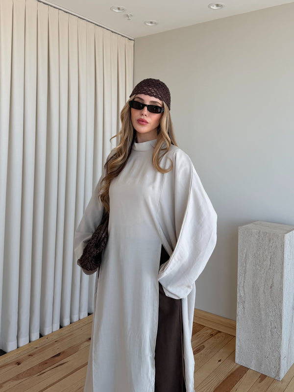 Taş Yırtmaçlı Uzun Tunik - 8515
