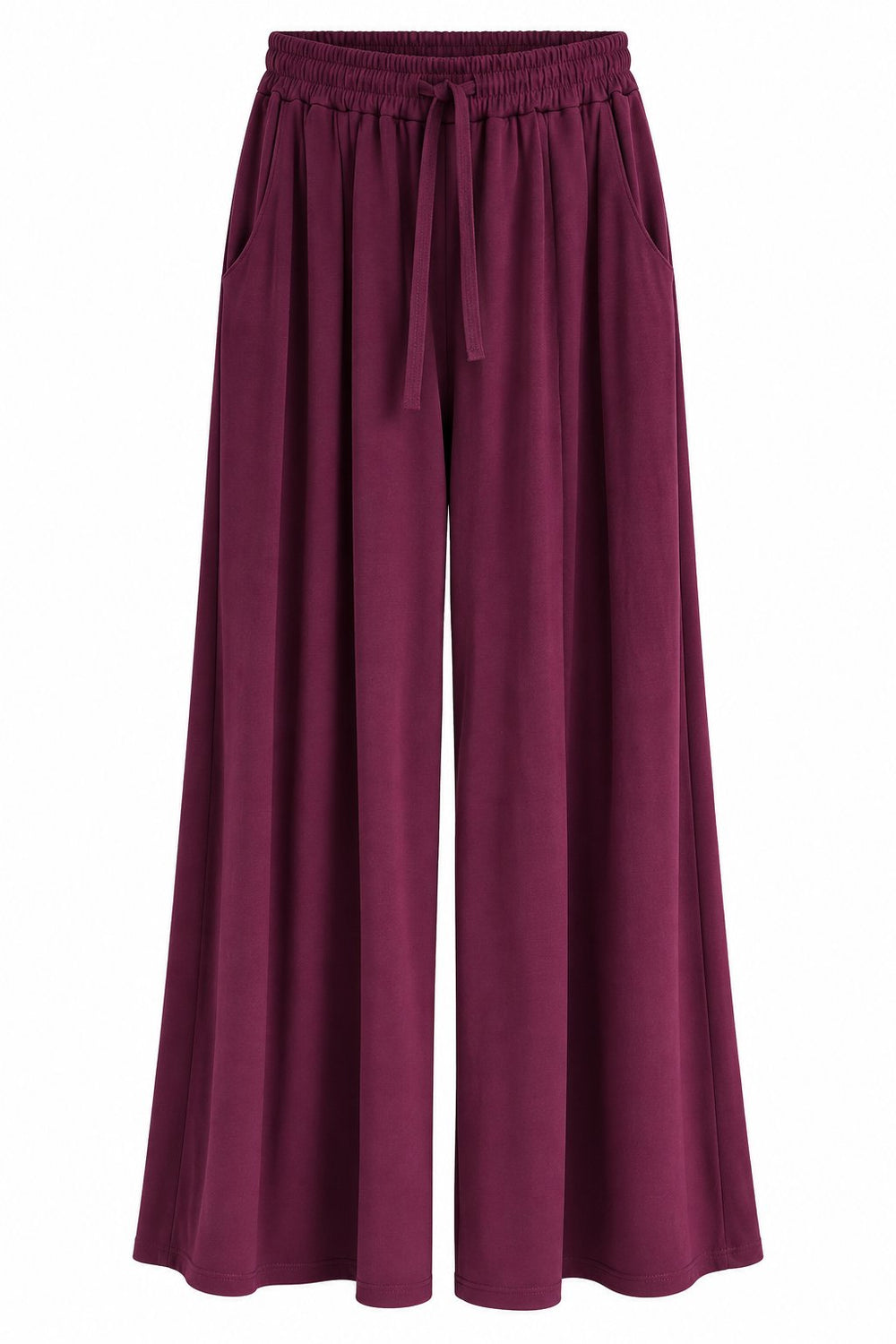 Mürdüm Beli Lastikli Modal Pantolon - 3322
