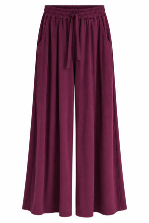 Mürdüm Beli Lastikli Modal Pantolon - 3322