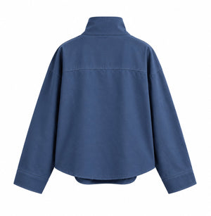 Açık Lacivert Çıtçıtlı Gömlek Ceket - 5131