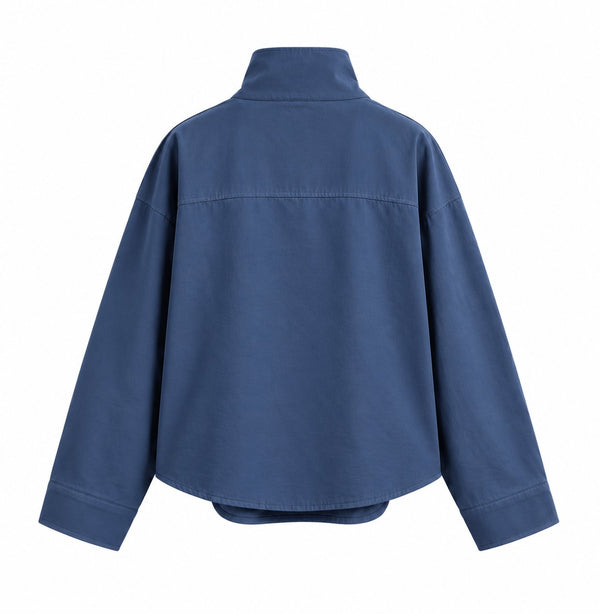 Açık Lacivert Çıtçıtlı Gömlek Ceket - 5131