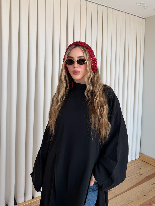 Kırmızı Pullu Üçgen Bandana - 2153