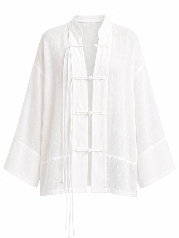 İp Bağcıklı Transparan Kimono - 5098