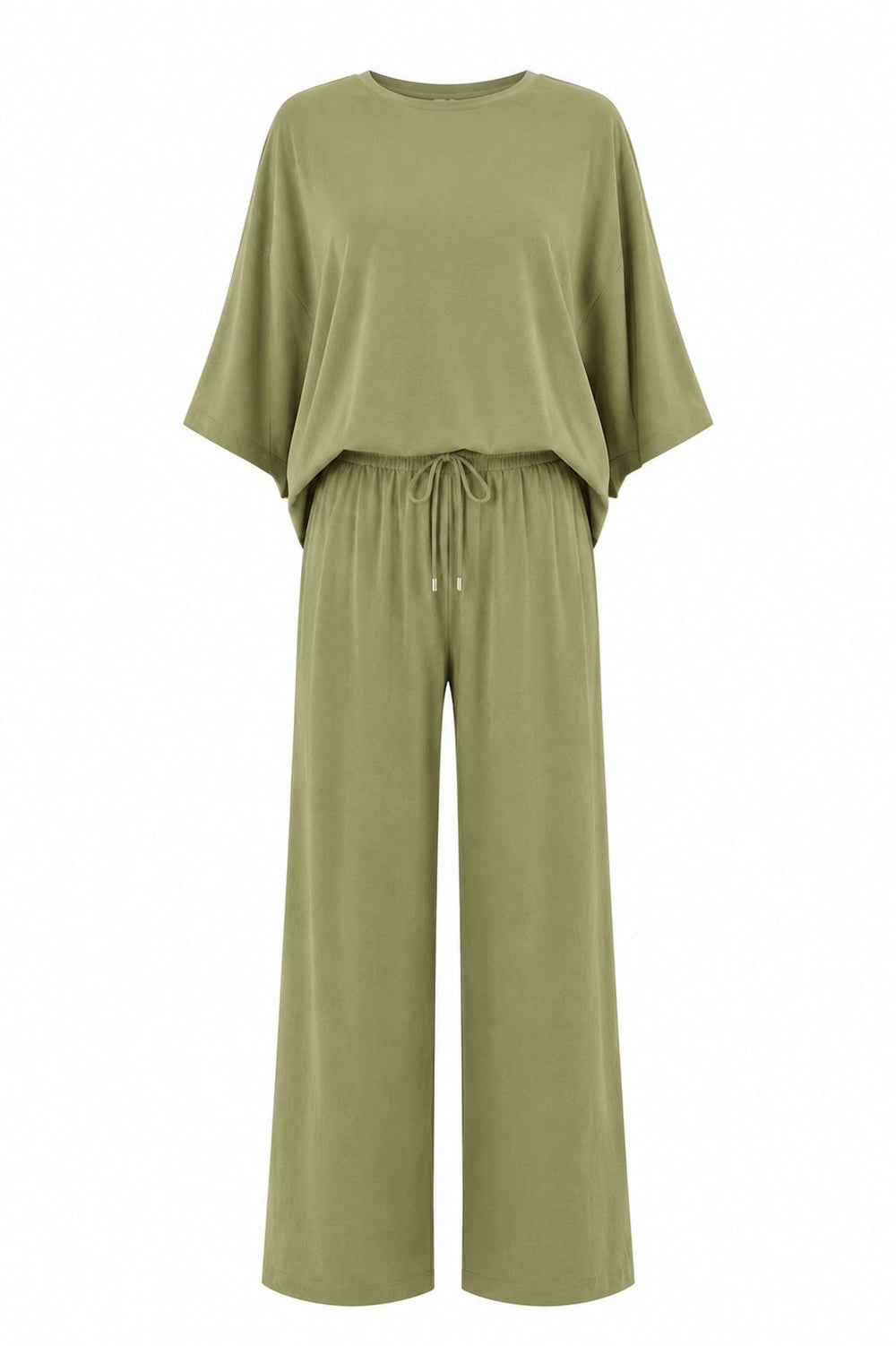Olive Yarasa Kol Bluz Pantolon Takım - 30432
