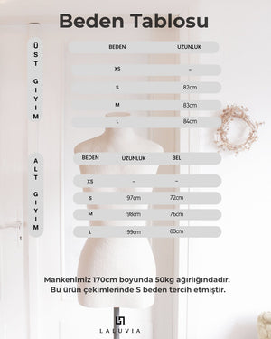 Siyah Balon Form Şifon İkili Takım - 8617