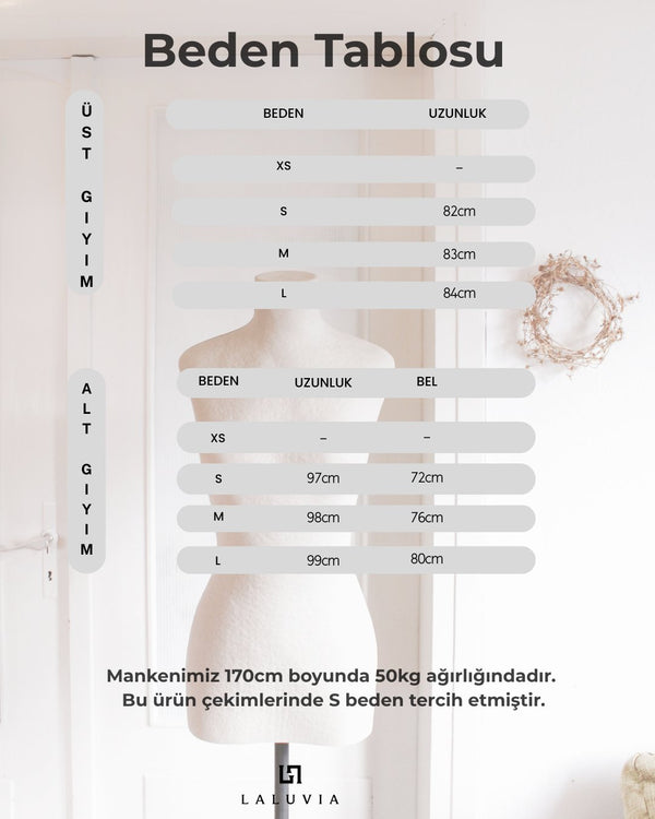 Siyah Balon Form Şifon İkili Takım - 8617