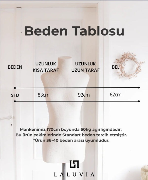 Mavi Uzun Kırışık Etek - E261022