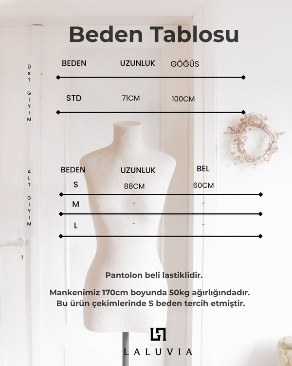 Antrasit Kruvaze %100 Pamuk Kimono Pantolon Takım - 3y003