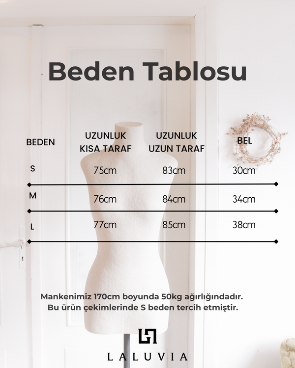 Pembe Dantelli Asimetrik Etek - E261064