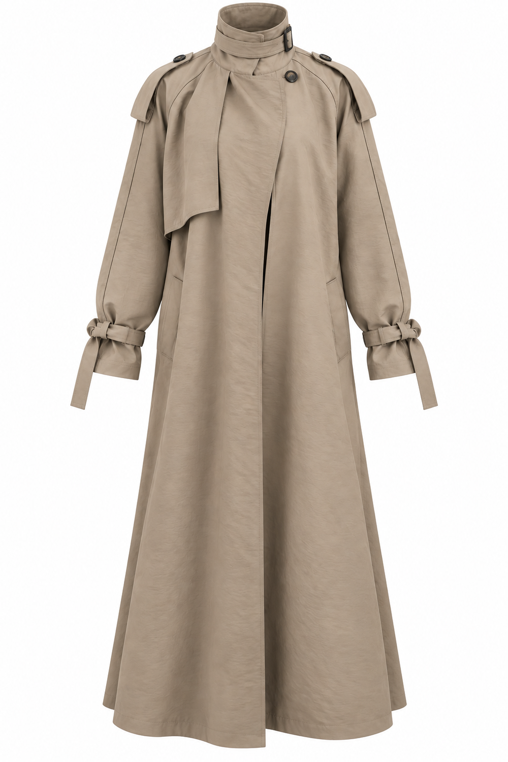 Vizon Kuşaklı Premium Oversize Trençkot - 8646