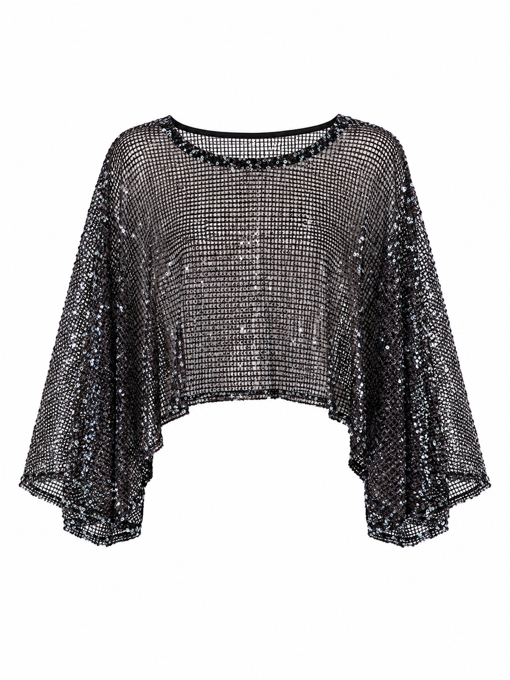 Siyah Pullu Bluz - 1119