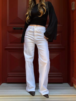 Beyaz Wide Leg Jean - 24124