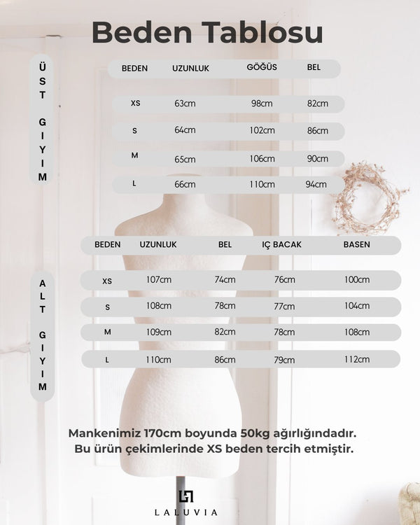 Beyaz Çizgili Gömlek Pantolon Takım - 2y1424