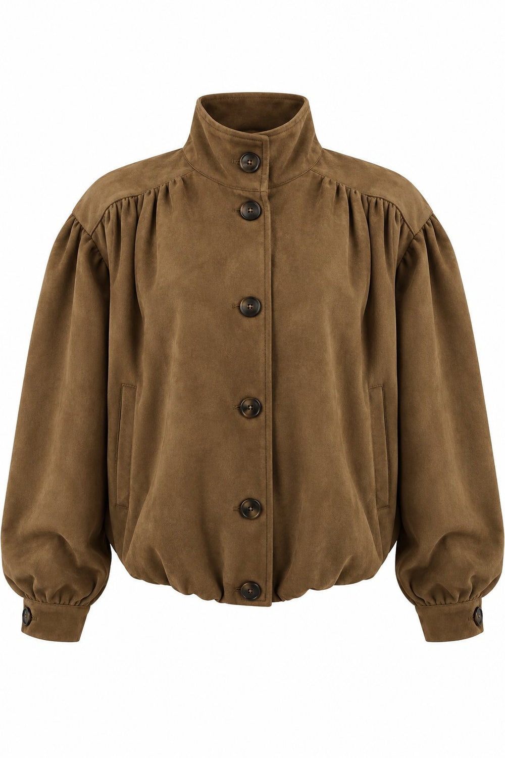 Taba Vatkalı Süet Bomber Ceket - 5180