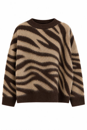 Kahverengi Zebra Desen Kazak - 1250