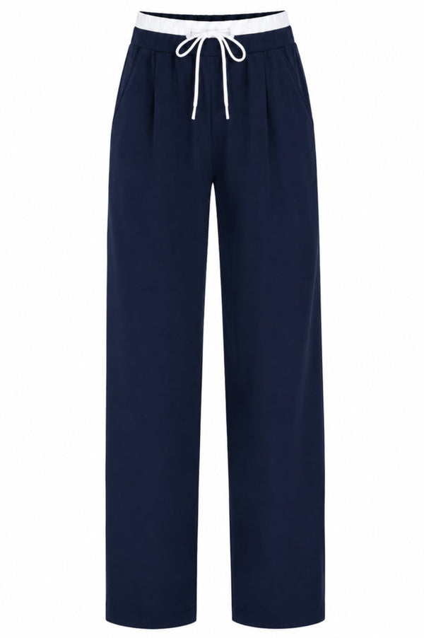 Lacivert Yandan Fermuarlı Pantolon - 2y3340