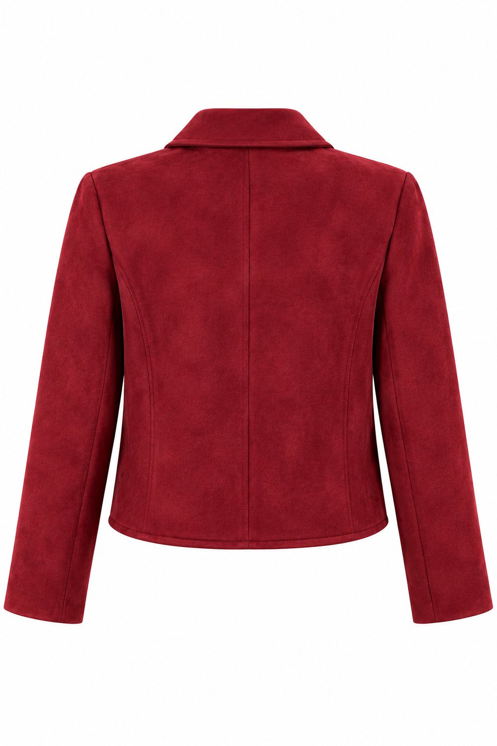Bordo Çift Cepli Nubuk Ceket - 2y4456