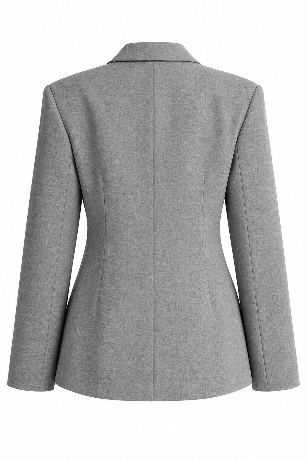 Gri Vatkalı Belden Oturtma Blazer Ceket - 251004