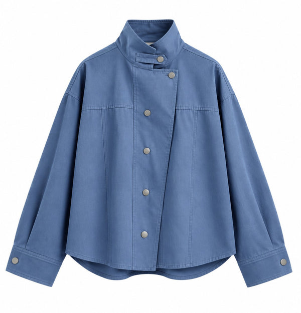 Açık Denim Çıtçıtlı Gömlek Ceket - 5131