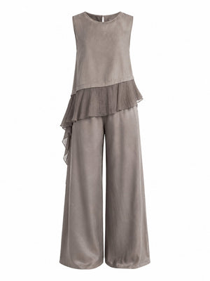 Vizon Garnili Bluz Pantolon Takım - 51391