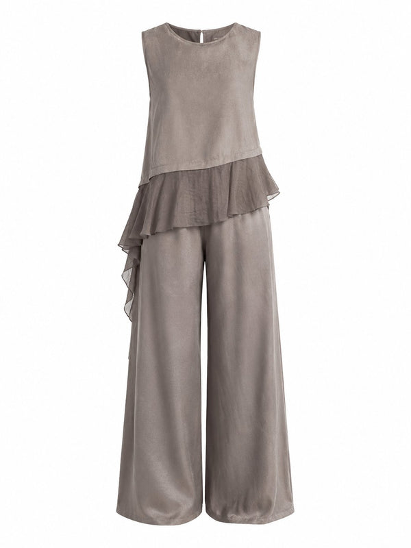 Vizon Garnili Bluz Pantolon Takım - 51391