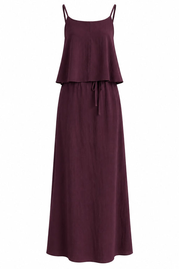 Bordo Askılı Bluz Etek Takım - 2y51165