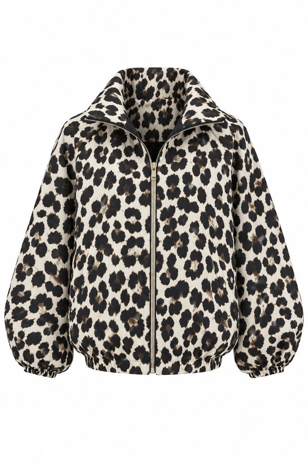 Leopar Bomber Ceket - 9636