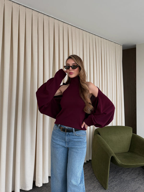 Bordo Triko Bolero Takım - 601117