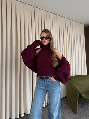 Bordo Triko Bolero Takım - 601117