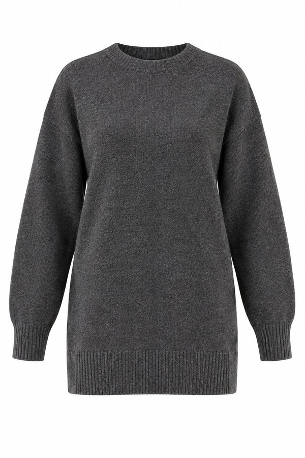 Antrasit Basic Triko Kazak - 2y04595