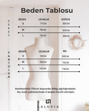 Lacivert Balon Kol Ceket Pantolon Takım - 903148