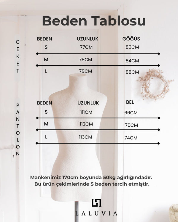 Lacivert Balon Kol Ceket Pantolon Takım - 903148