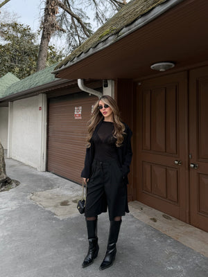 Siyah Bermuda Şort - 40589