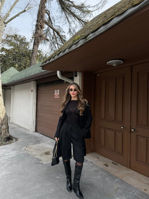 Siyah Bermuda Şort - 40589