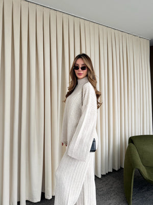 Taş Örme Triko Takım - 98078