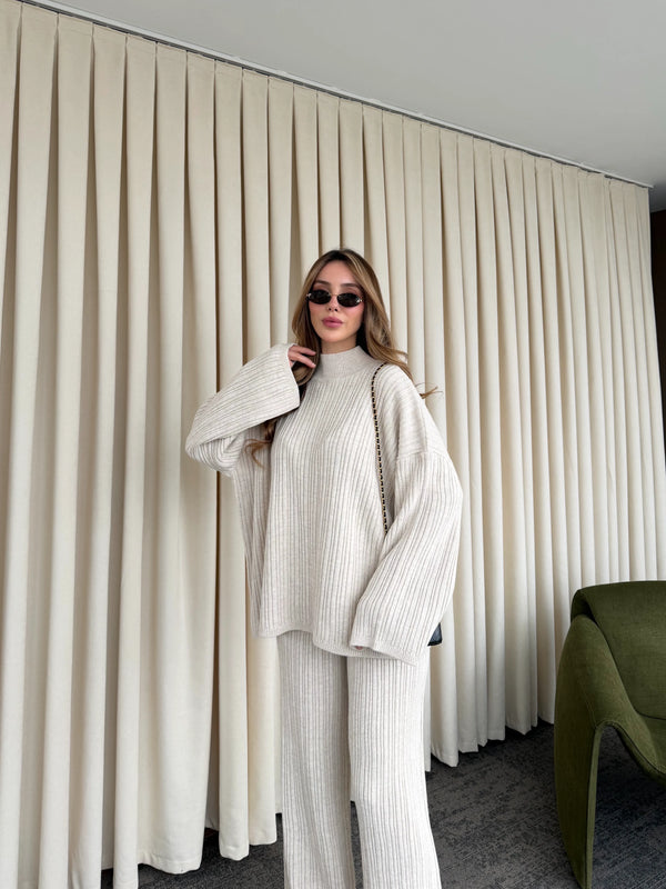 Taş Örme Triko Takım - 98078