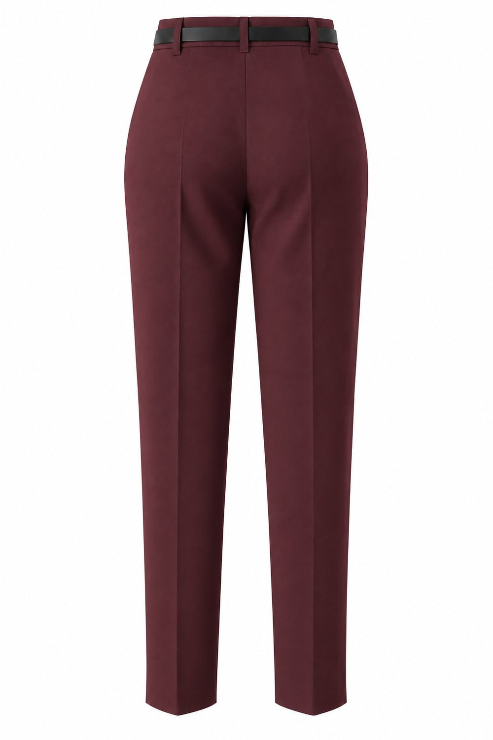 Bordo Kemerli Pantolon | LALUVIA