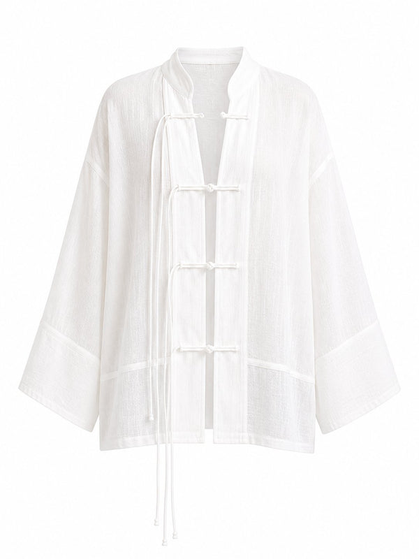 İp Bağcıklı Transparan Kimono - 5098