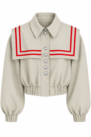 Bej Nevora Allerli Bomber Ceket - 3652