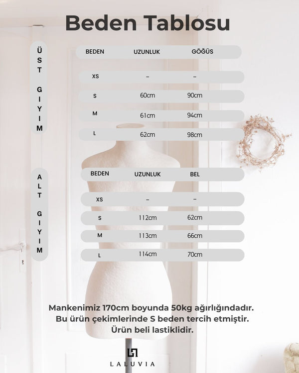 Kahverengi İnce Ayarlanabilir Askılı Ek Parça Detaylı Bluz Pantolon Takım - 51415