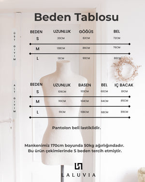 Siyah Saten Bluz Pantolon Takım - 30433
