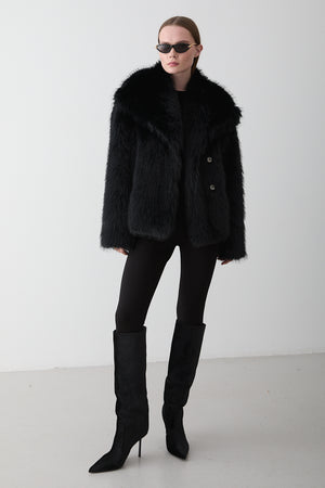 Siyah Britney Kürk - 8900