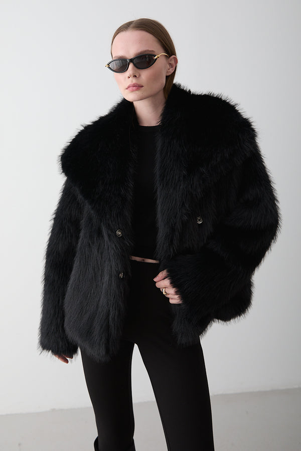 Siyah Britney Kürk - 8900