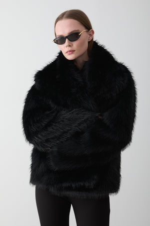 Siyah Britney Kürk - 8900