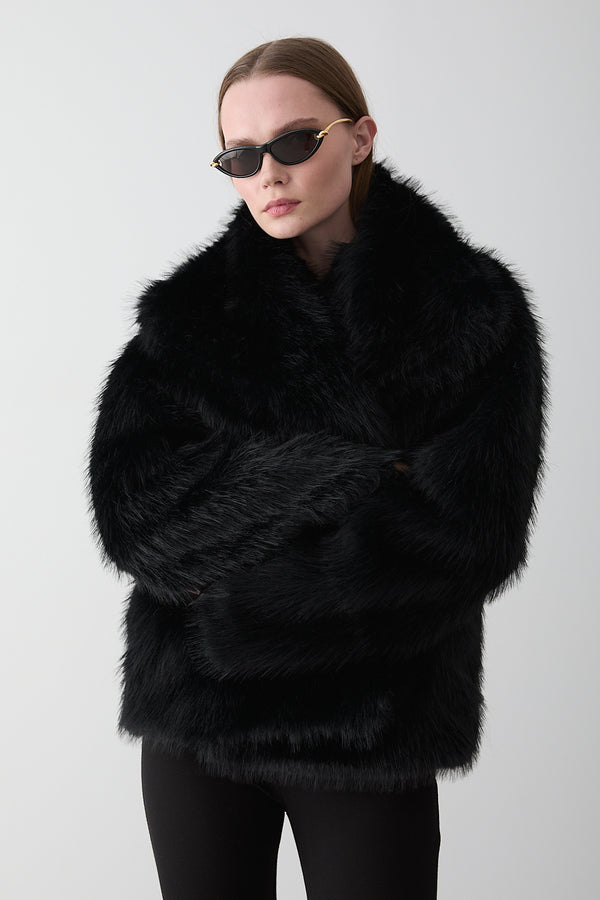 Siyah Britney Kürk - 8900