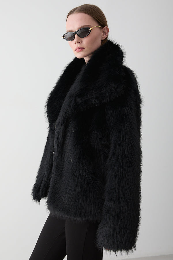 Siyah Britney Kürk - 8900