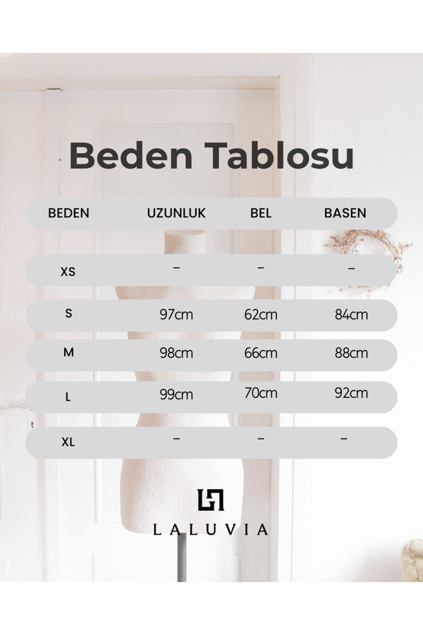 Haki Beli Lastikli Uzun Etek - 1012