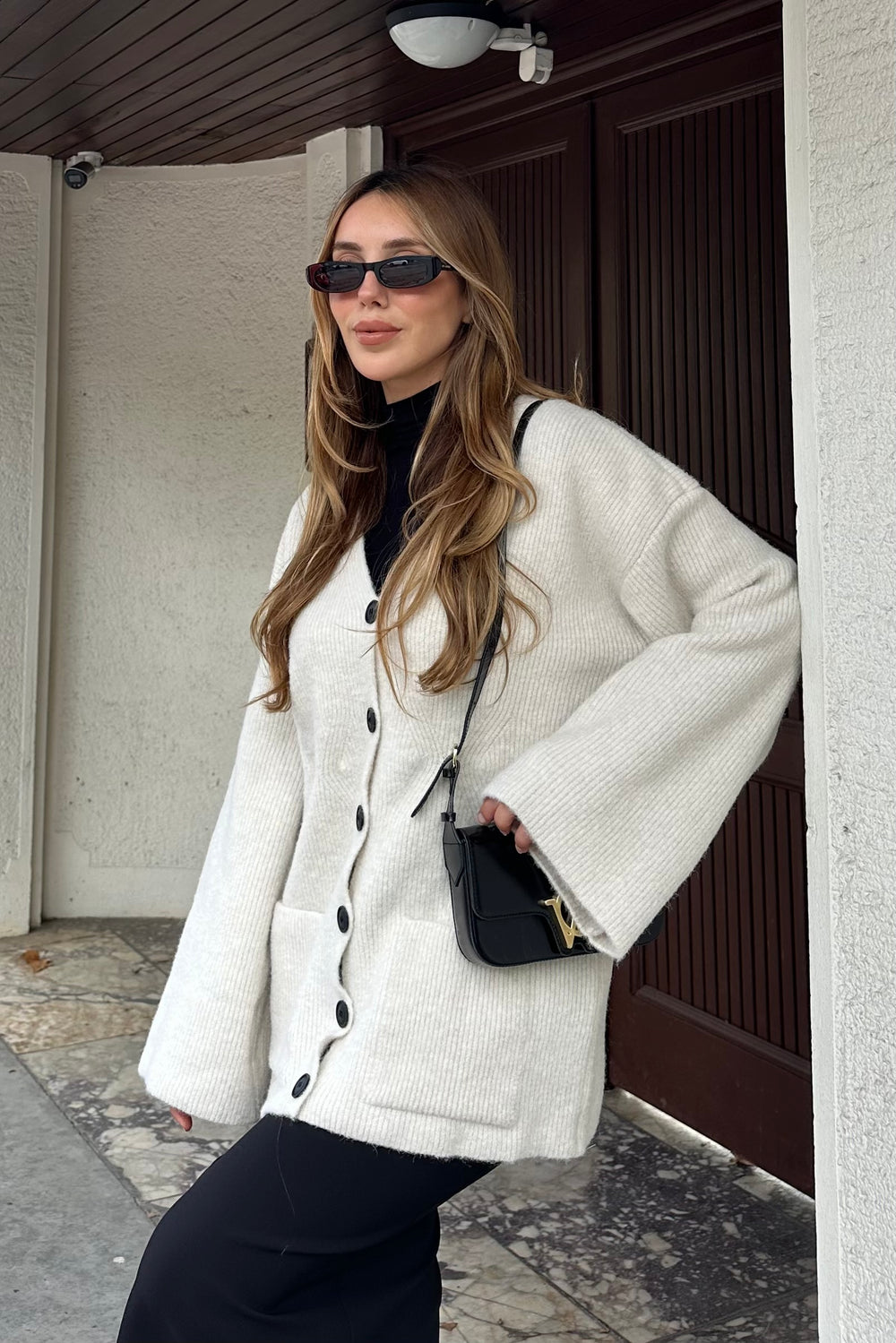 Kemik Çift Cepli Hırka - 04622